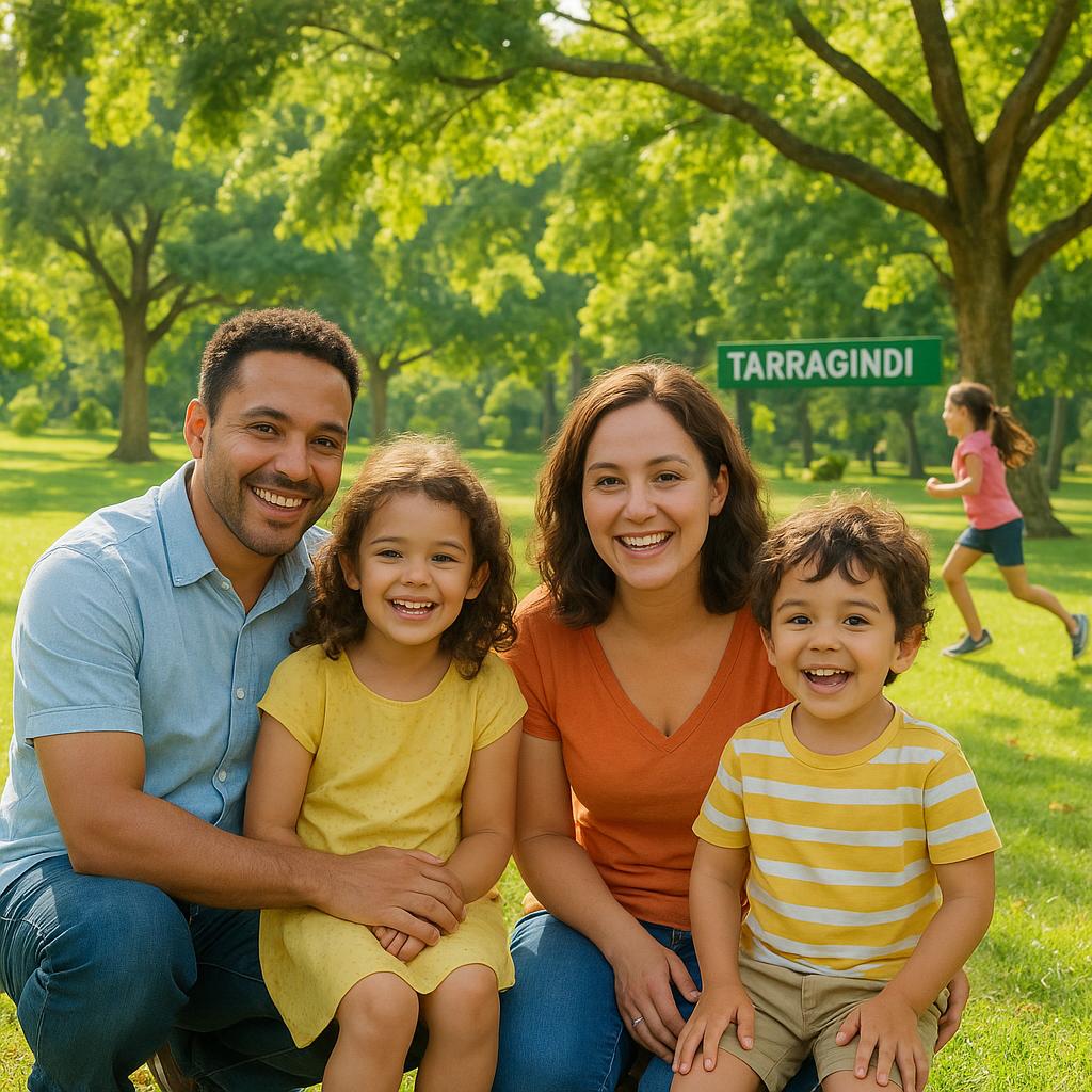Family enjoying park in Tarragindi