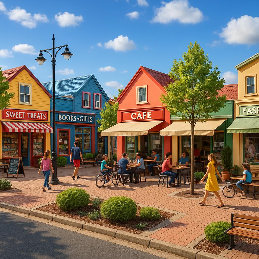 Village shopping strip in Taylors Hill