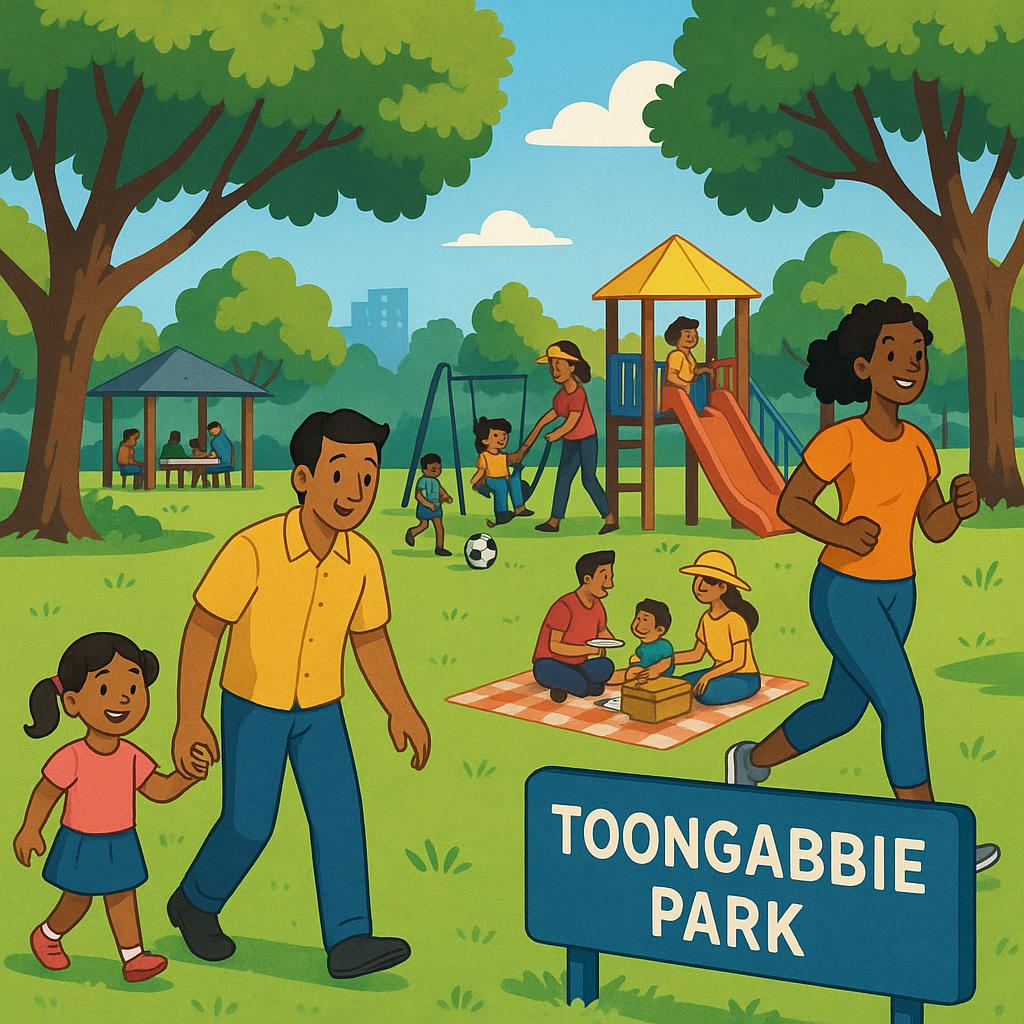 Toongabbie Park filled with families and activities