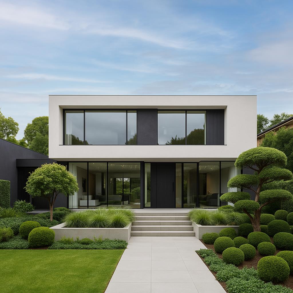 Modern Toorak home with contemporary architecture.