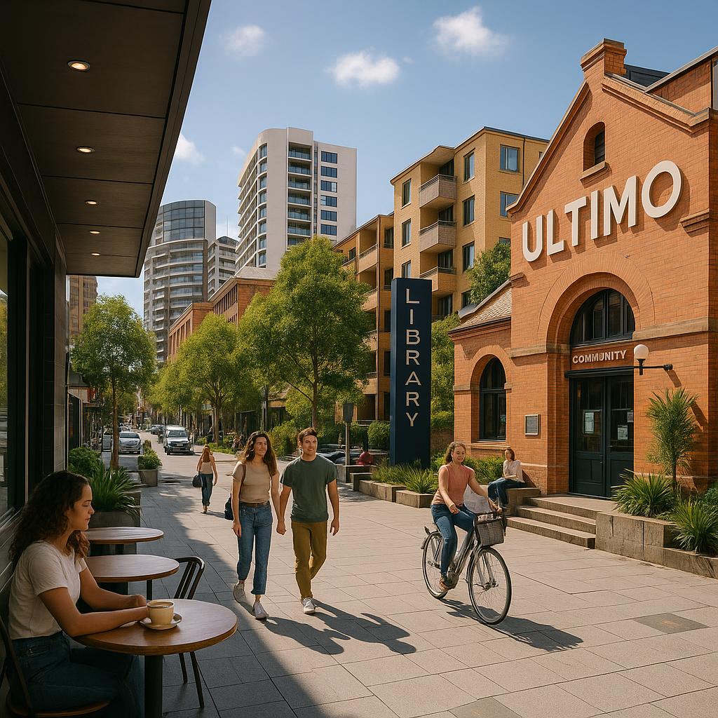 Vibrant Ultimo suburb view with amenities