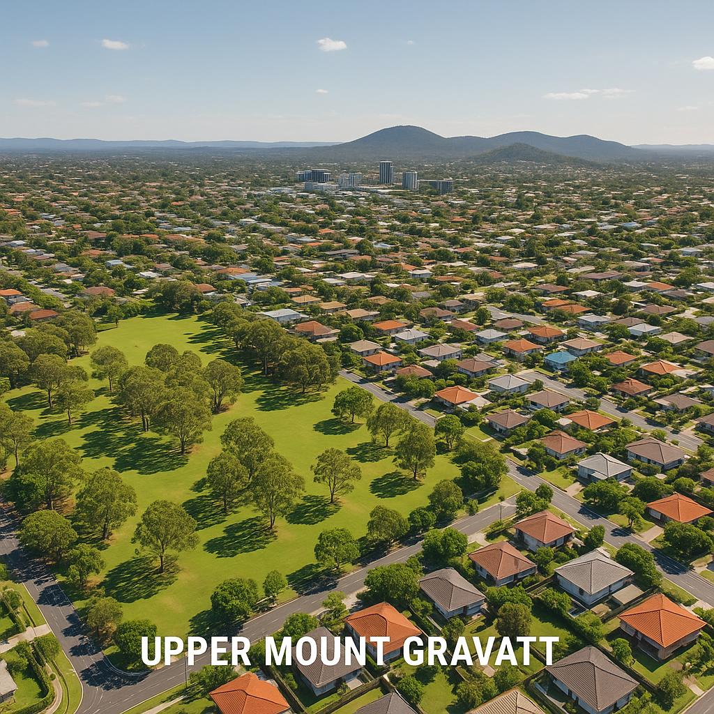 Aerial view of Upper Mount Gravatt showcasing greenery and homes
