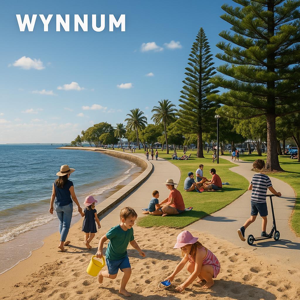 Wynnum waterfront with family activities