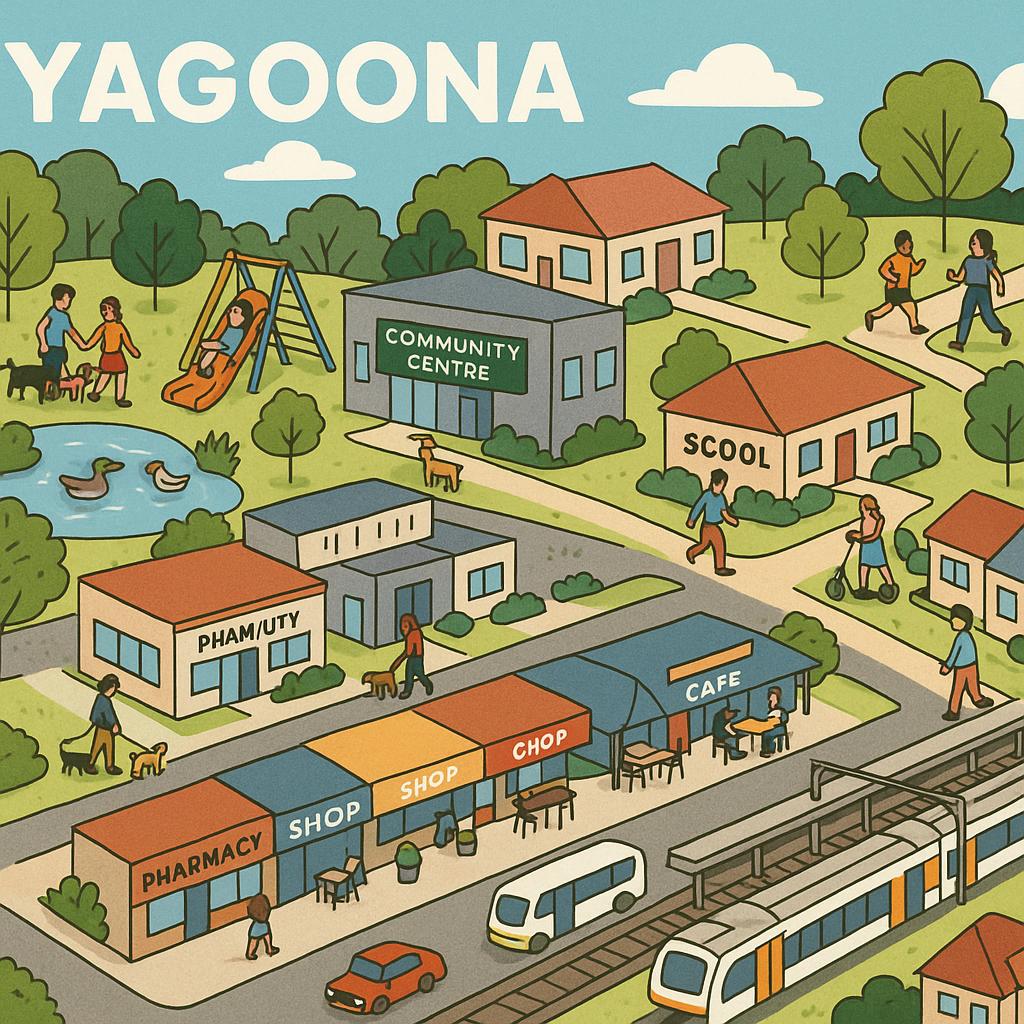 A vibrant community park in Yagoona, showcasing families and recreational activities