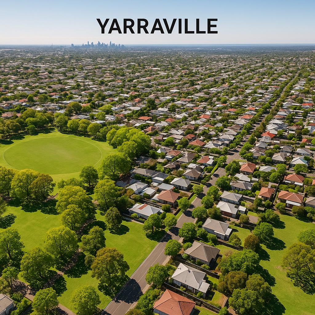 Green park spaces in Yarraville, Melbourne.