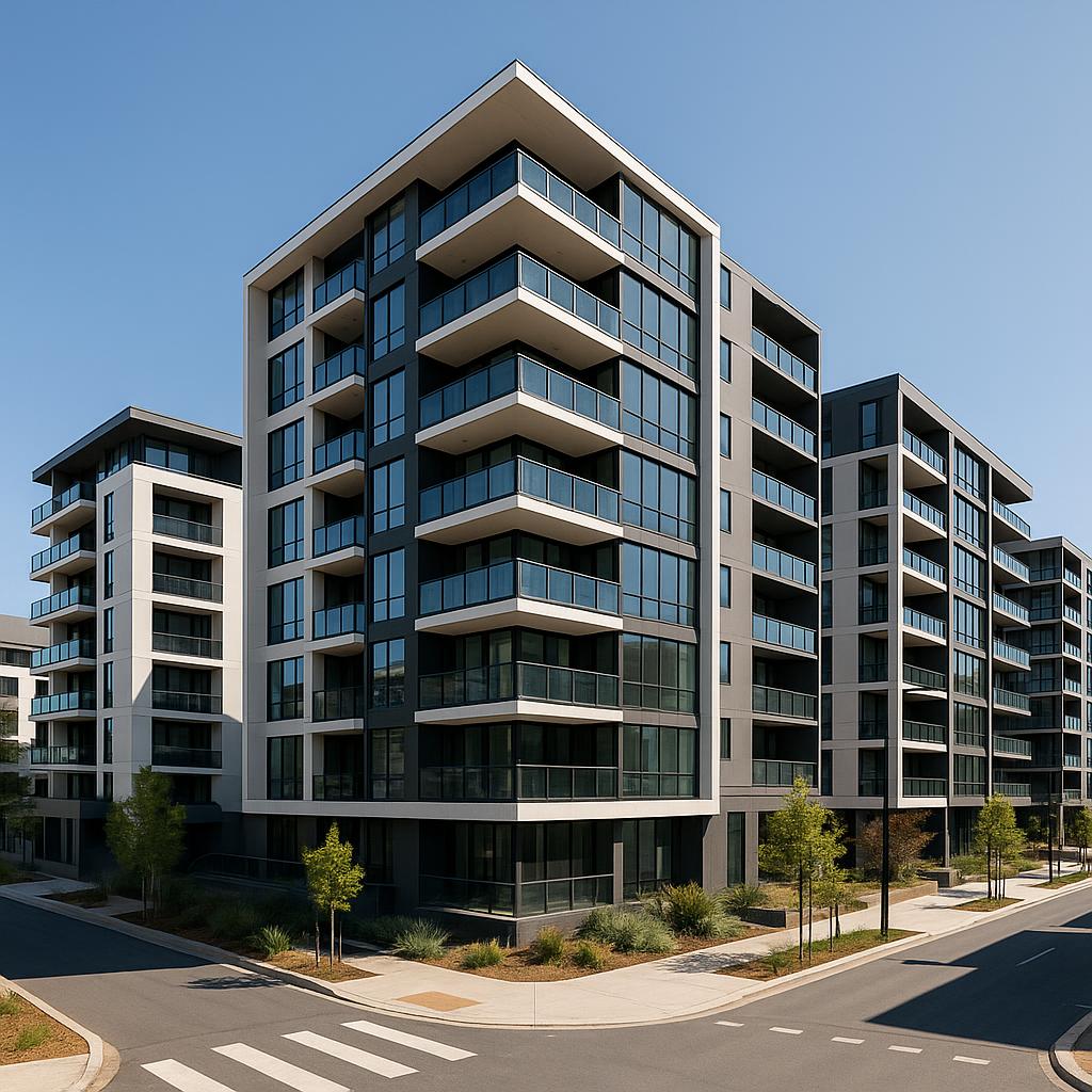 Modern apartment complex near ANU