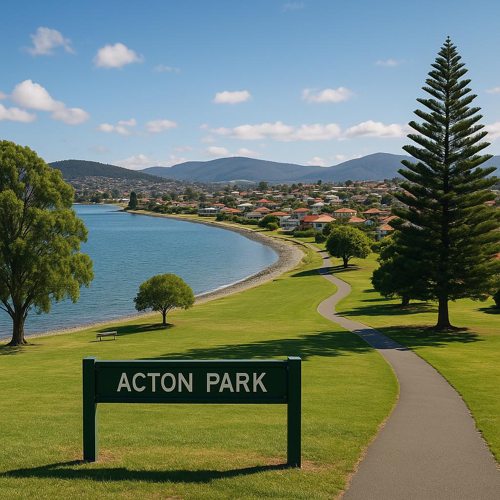 Scenic view of Acton Park in Tasmania