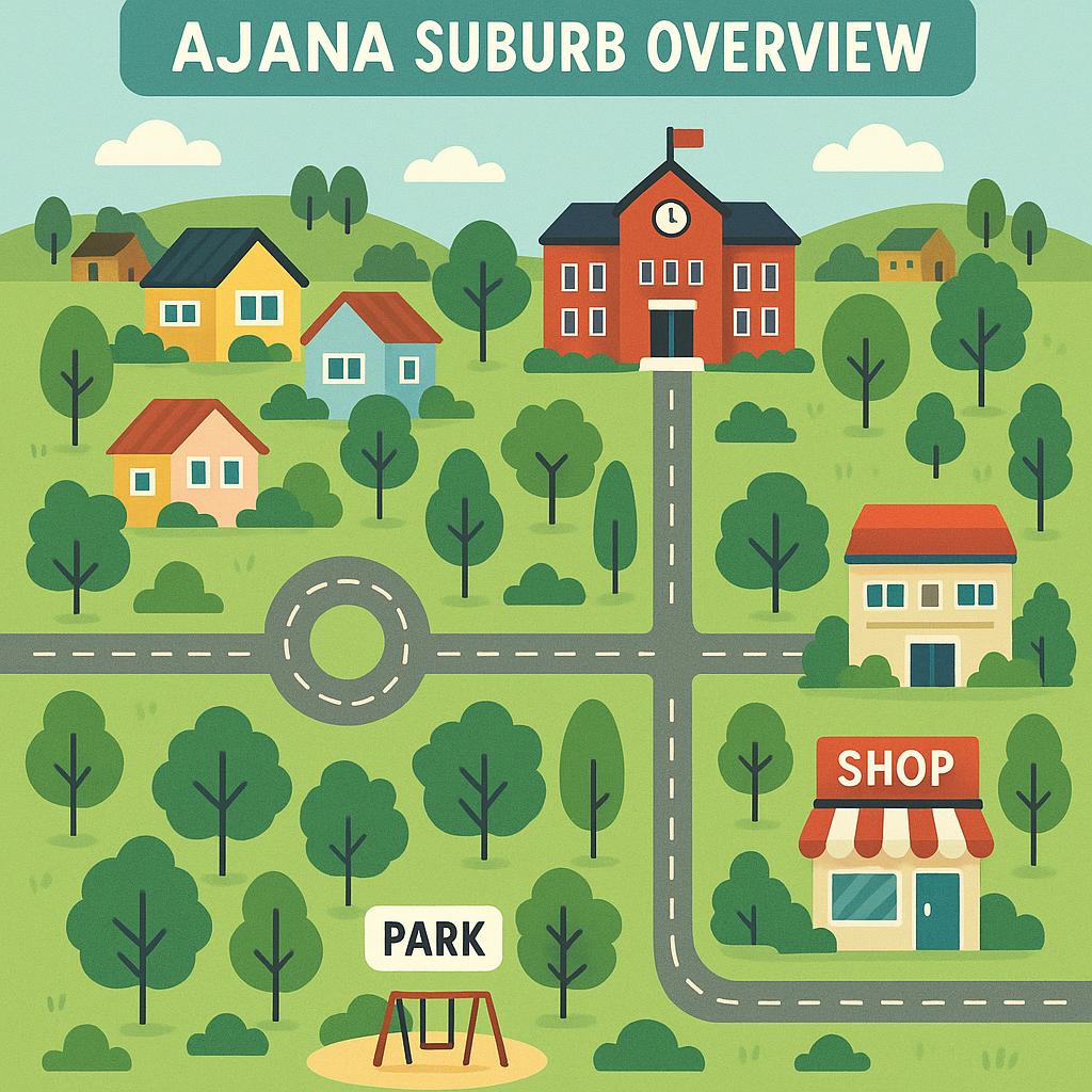 Ajana suburb with residential homes and local parks