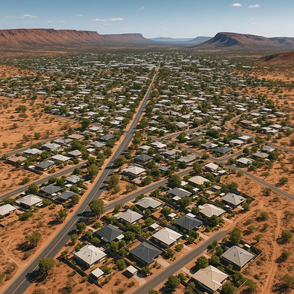 Aerial view of Alice Springs