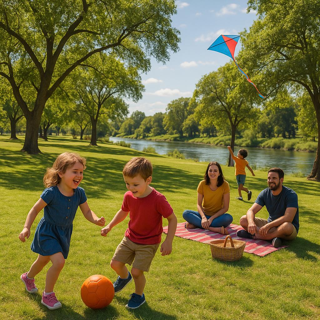 Family day out in American River park