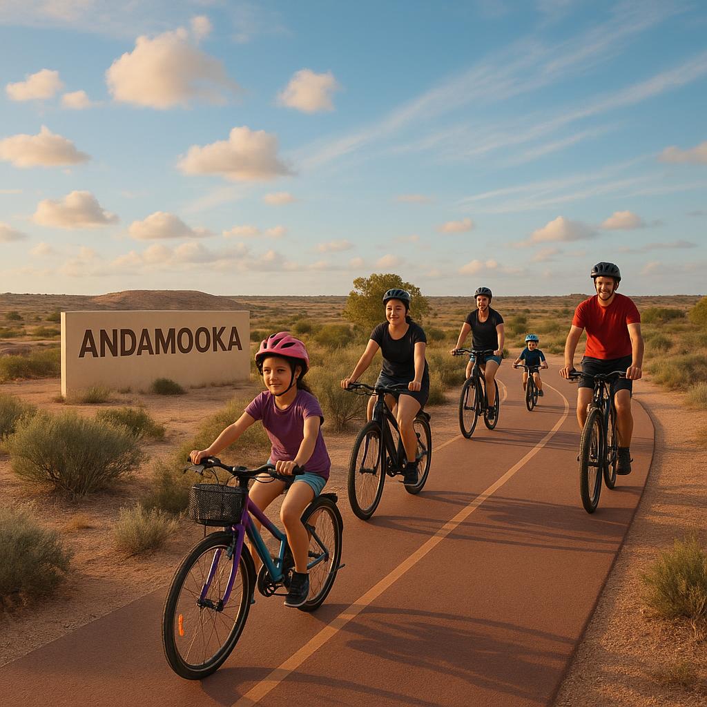 Cycleway in Andamooka