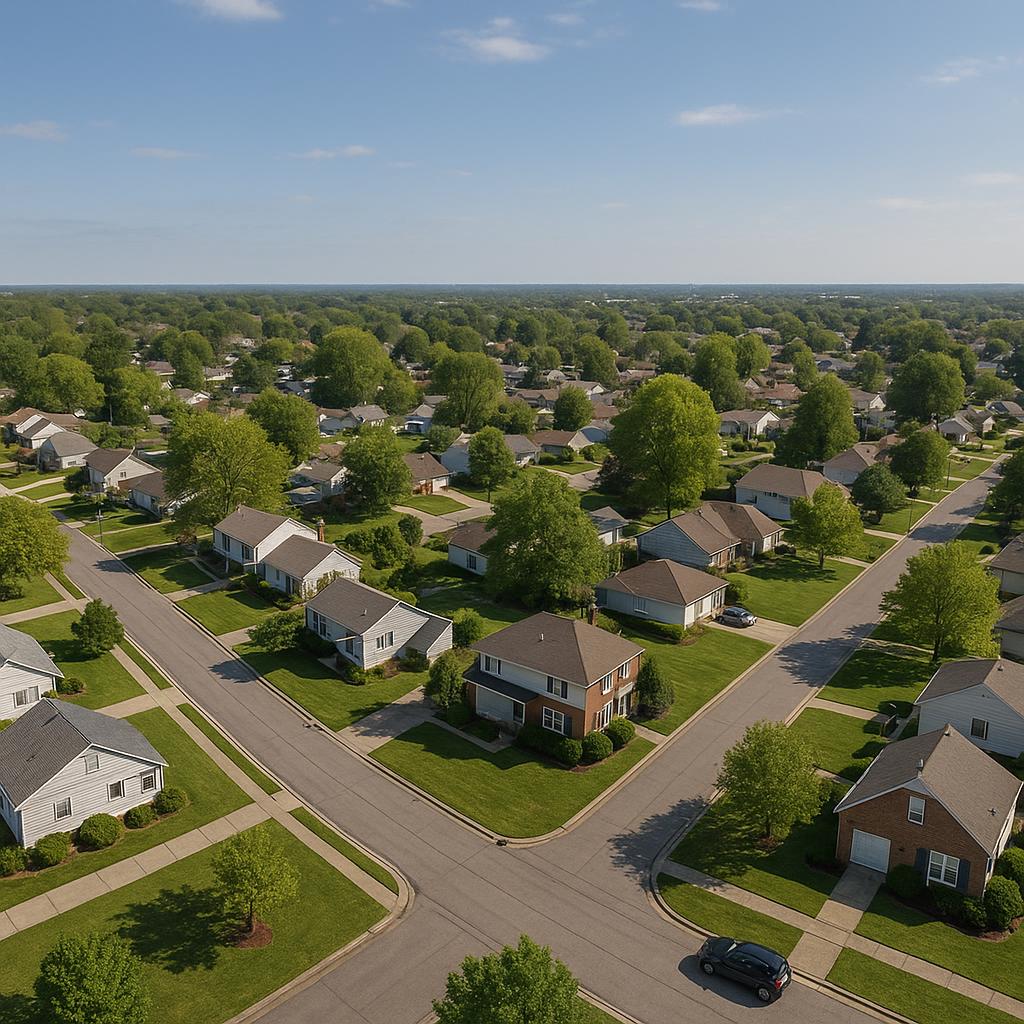 Panoramic view of Andrews suburb