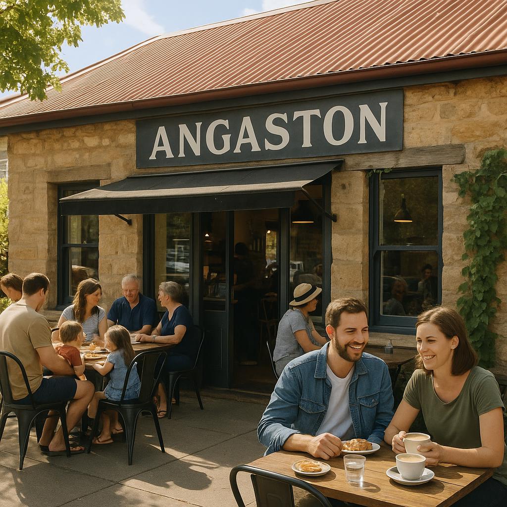 Families enjoying a café in Angaston