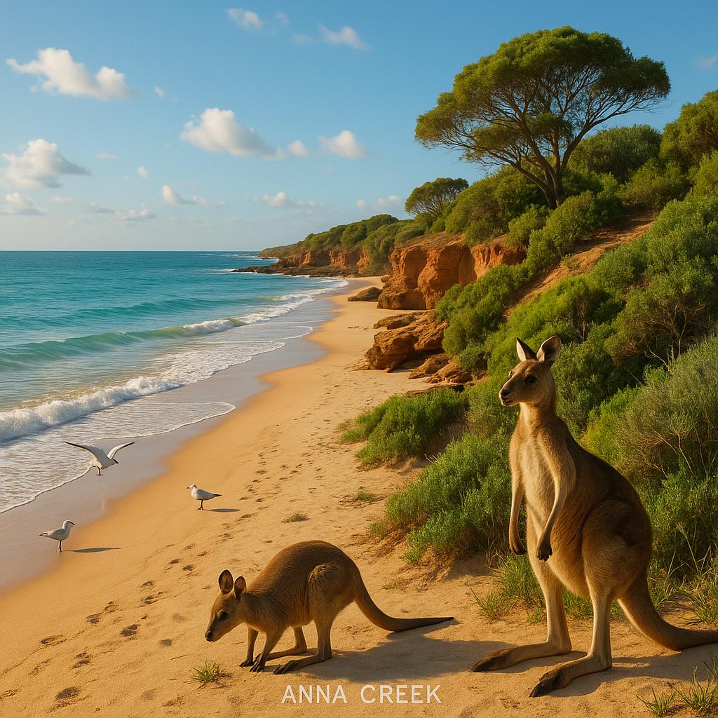 Scenic coastal view of Anna Creek