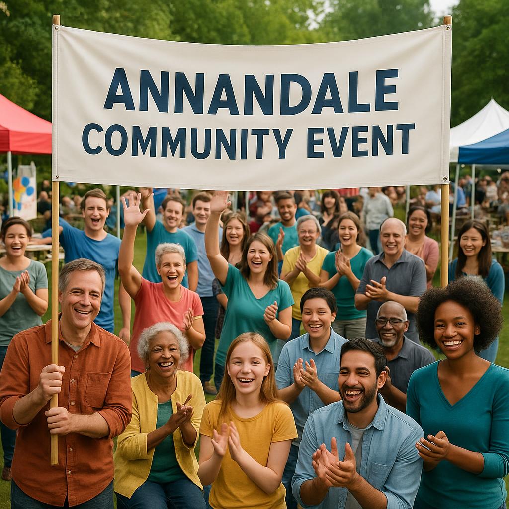 Local community event in Annandale with families and activities