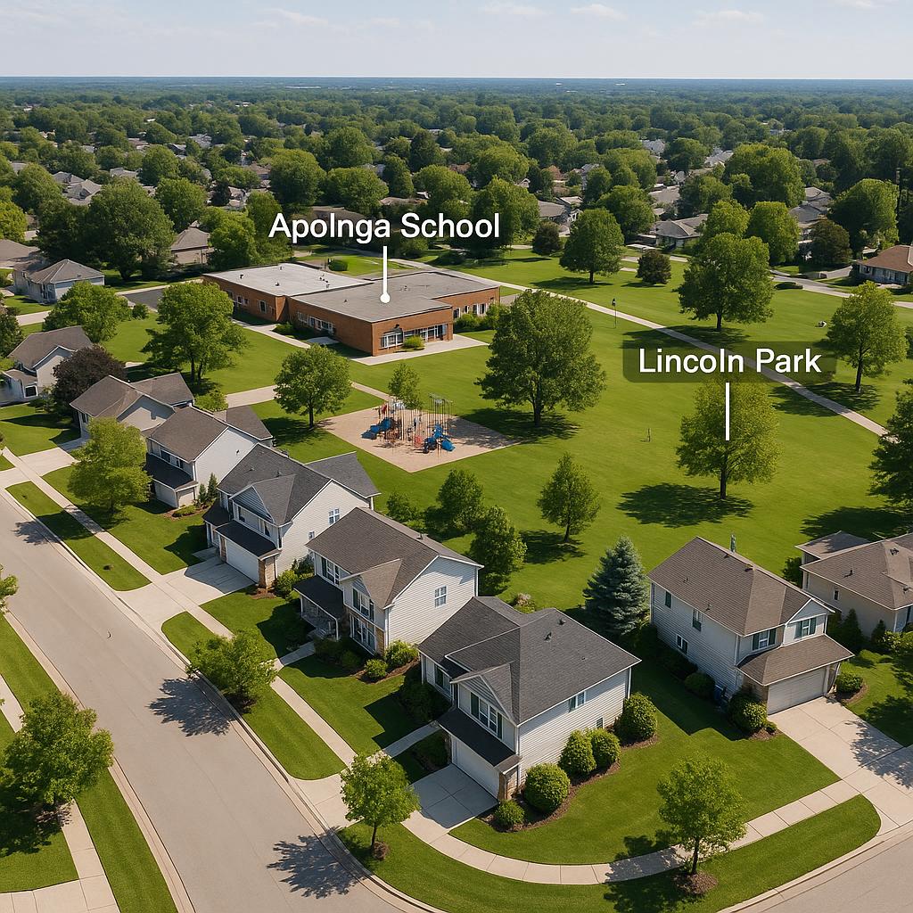 Family-friendly neighborhood in Apoinga