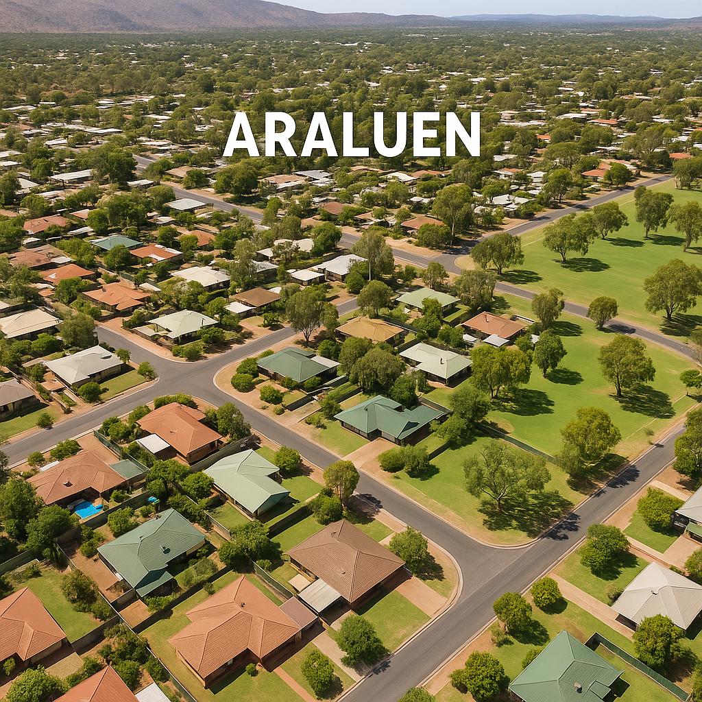 Aerial view of Araluen, NT