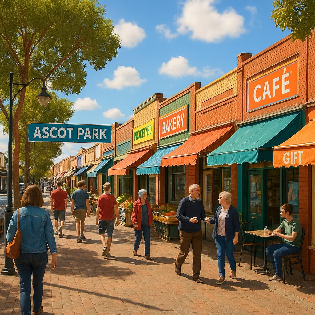 Shopping street in Ascot Park