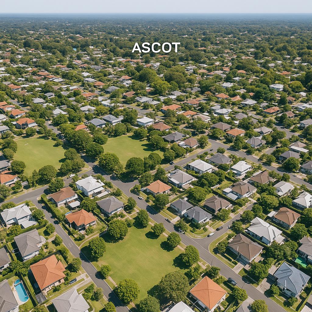 Aerial view of Ascot suburb