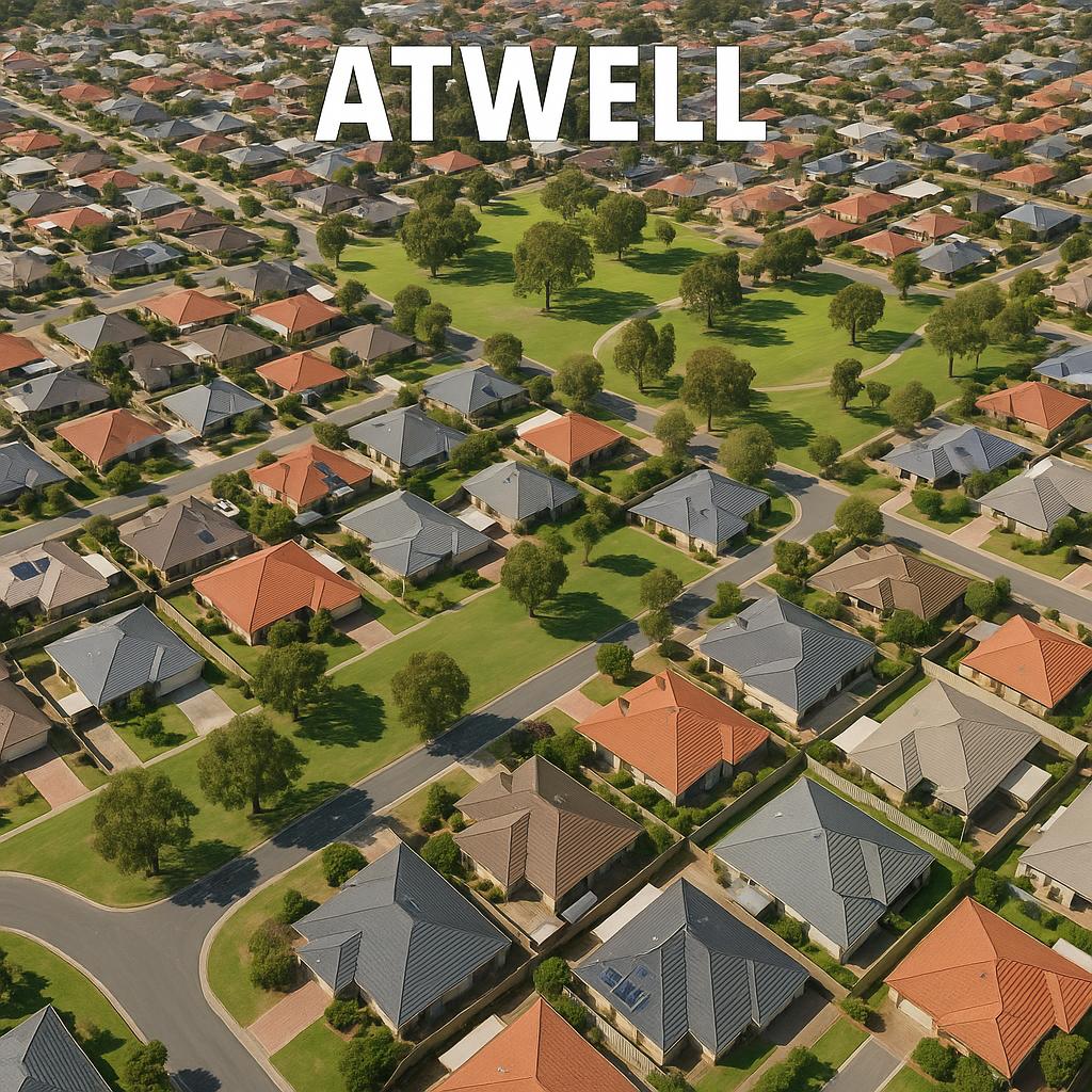Aerial view of Atwell suburb