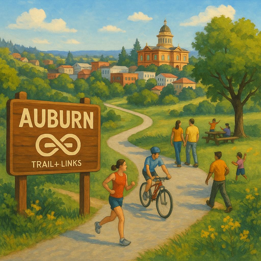 Scenic view of Auburn with its vibrant community trails