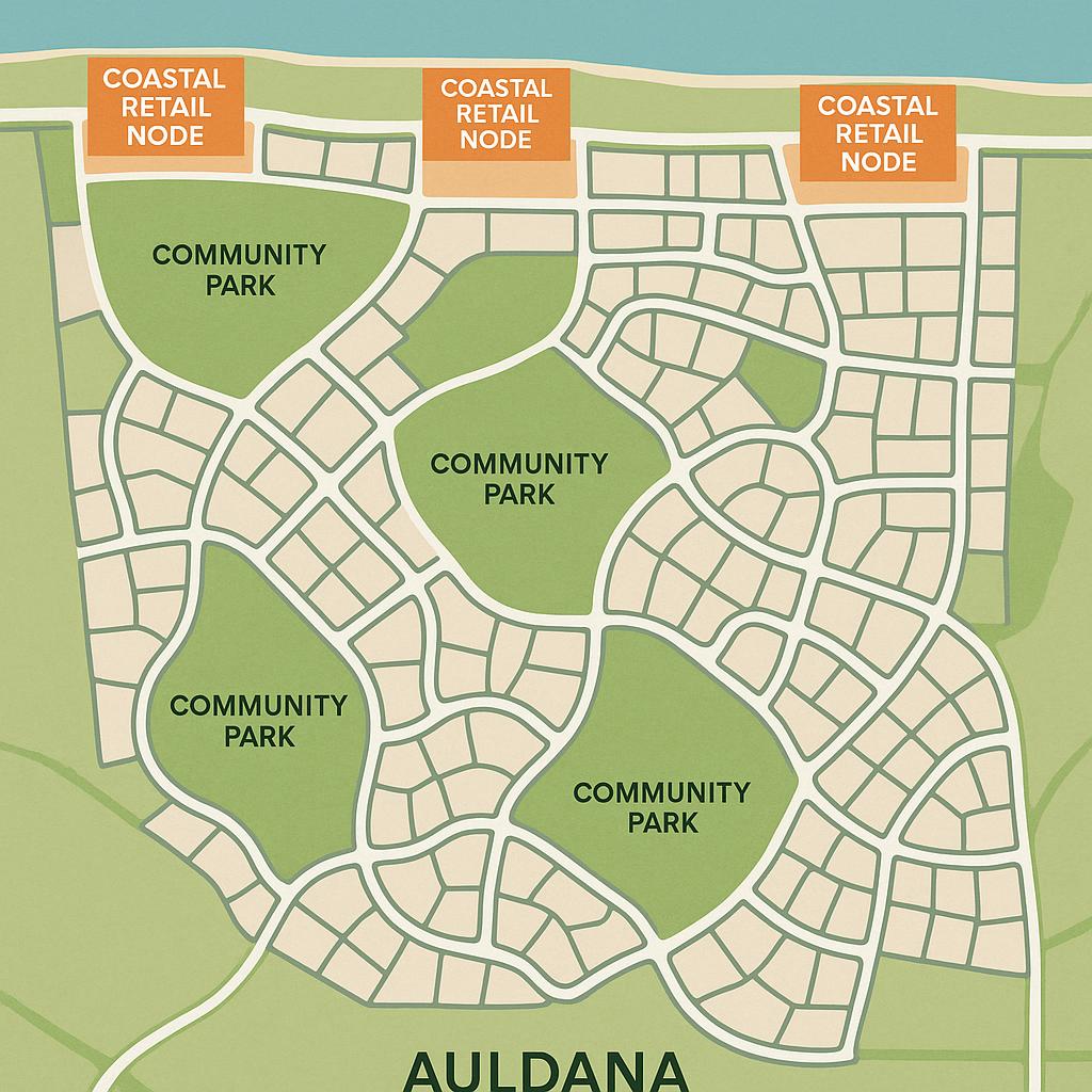Aerial view of Auldana