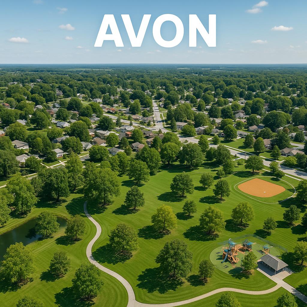 Lush landscapes of Avon illustrating local community parks.