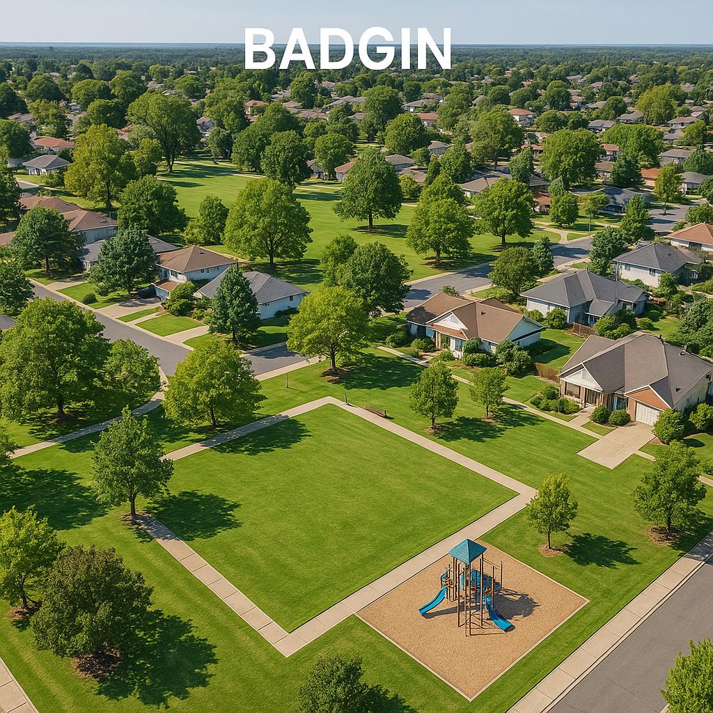 Community parks and residential houses in Badgin