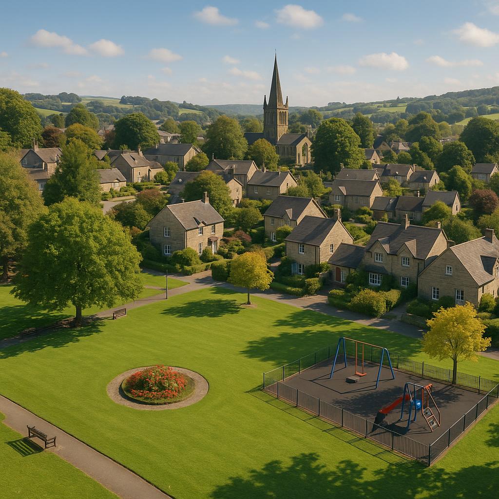 Scenic view of Bakewell with parks and homes