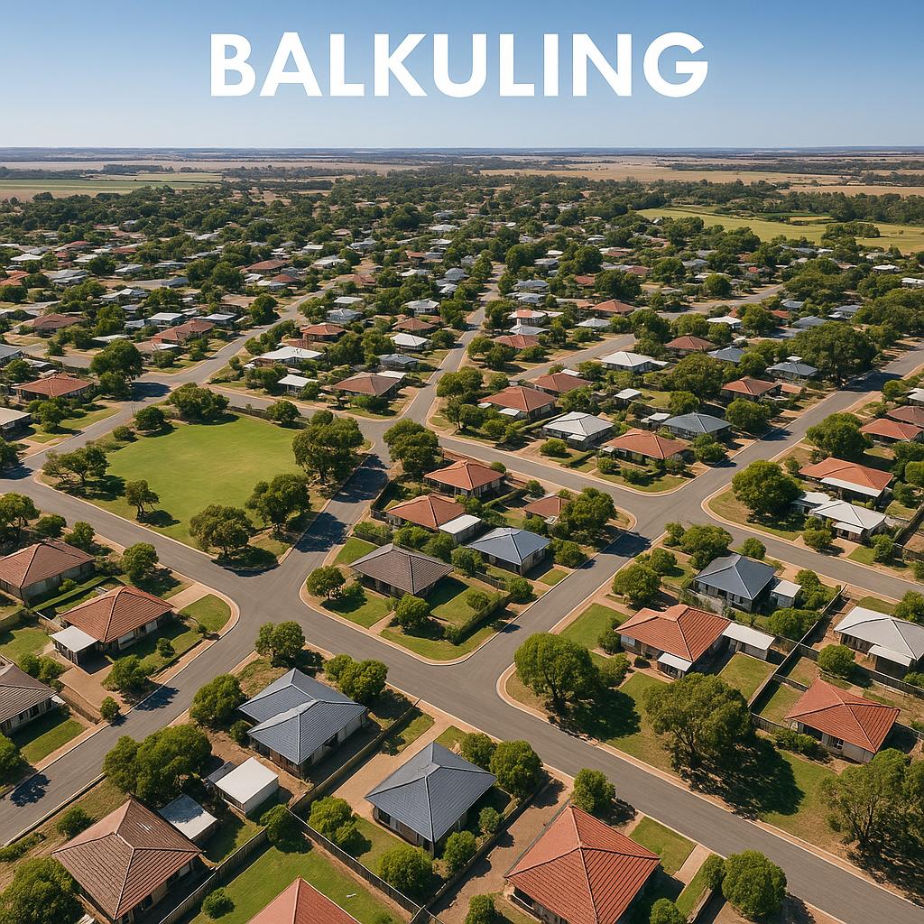 Aerial view of Balkuling suburb