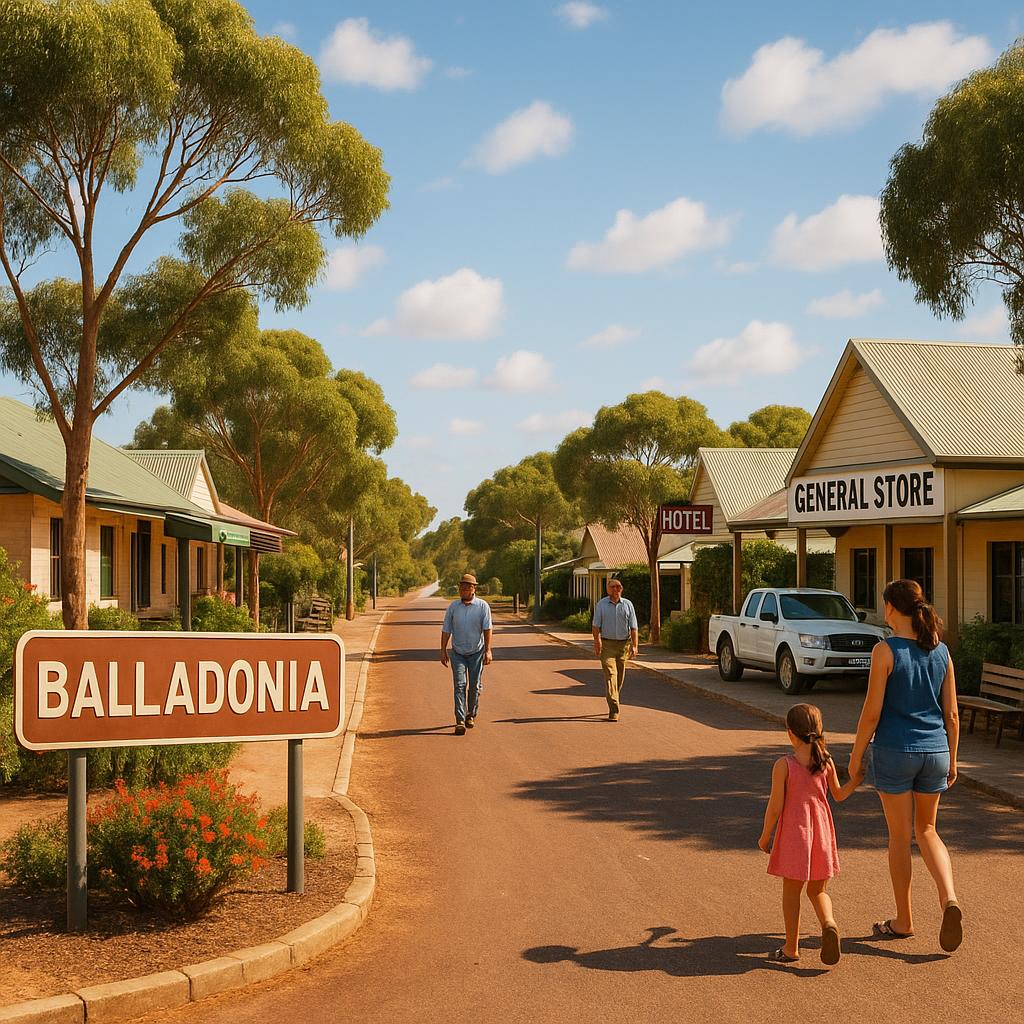 Main street view of Balladonia, Western Australia