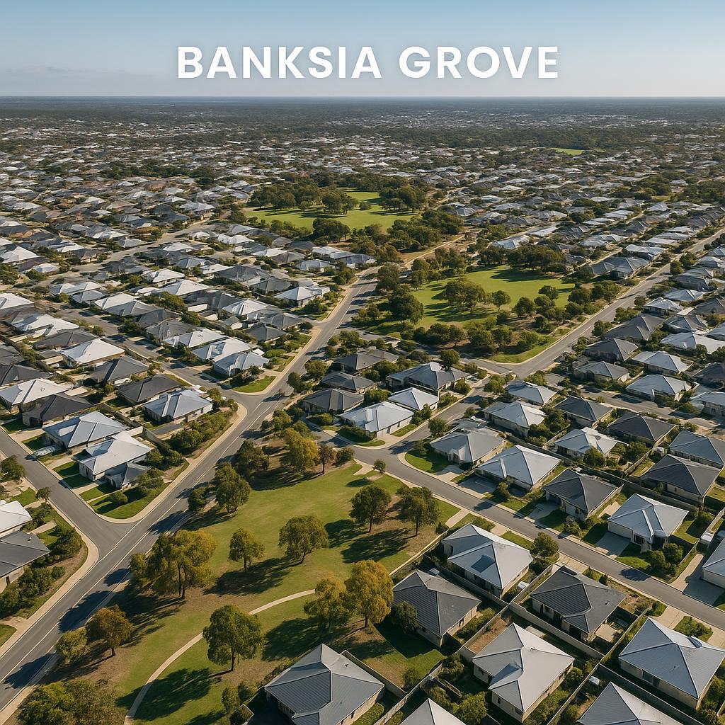 Aerial view of Banksia Grove, Western Australia