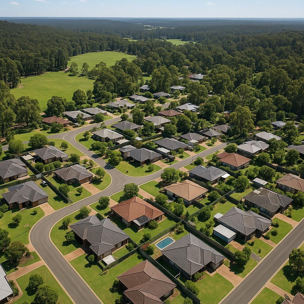 Aerial view of Banksiadale suburb