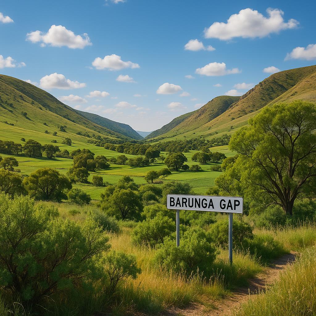 Scenic view of Barunga Gap's landscapes