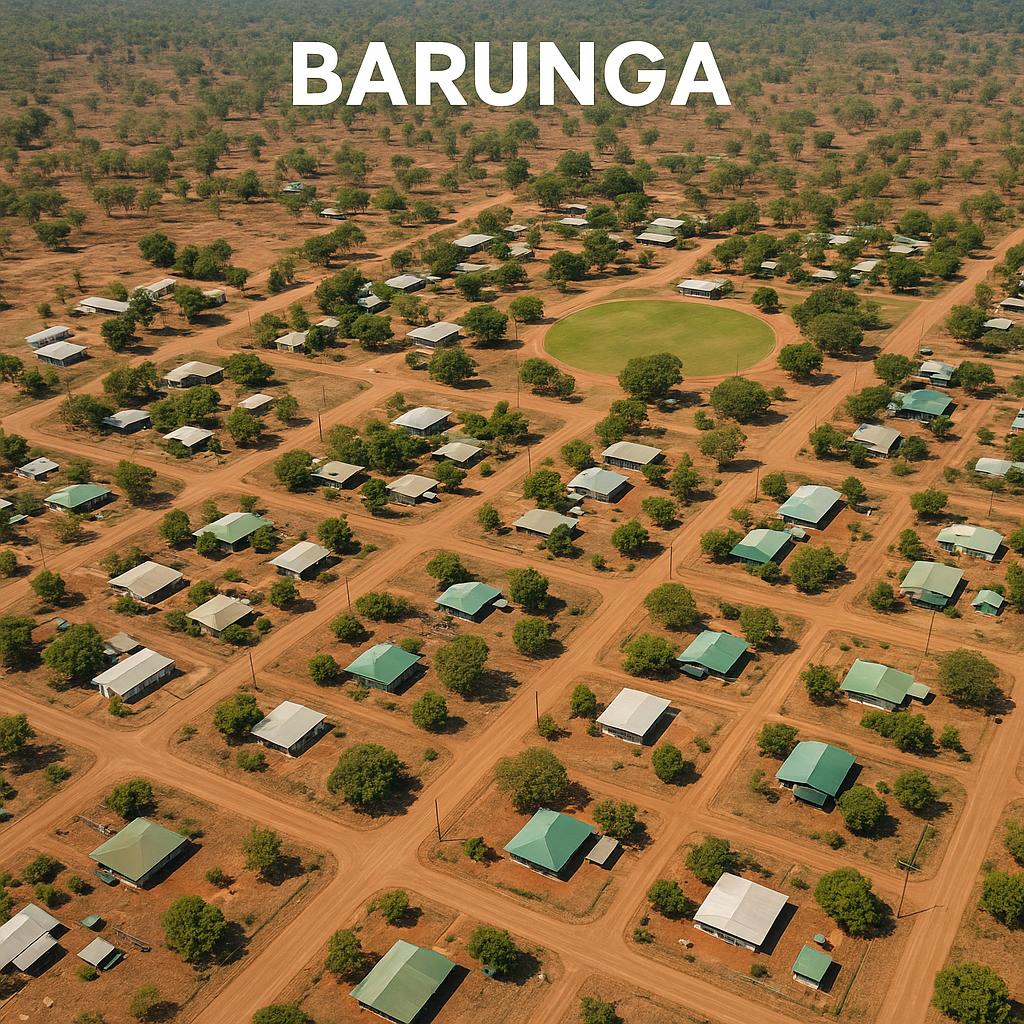 Aerial view of Barunga, Northern Territory