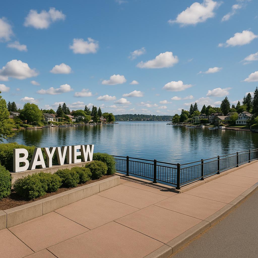 Scenic view of Bayview waterfront