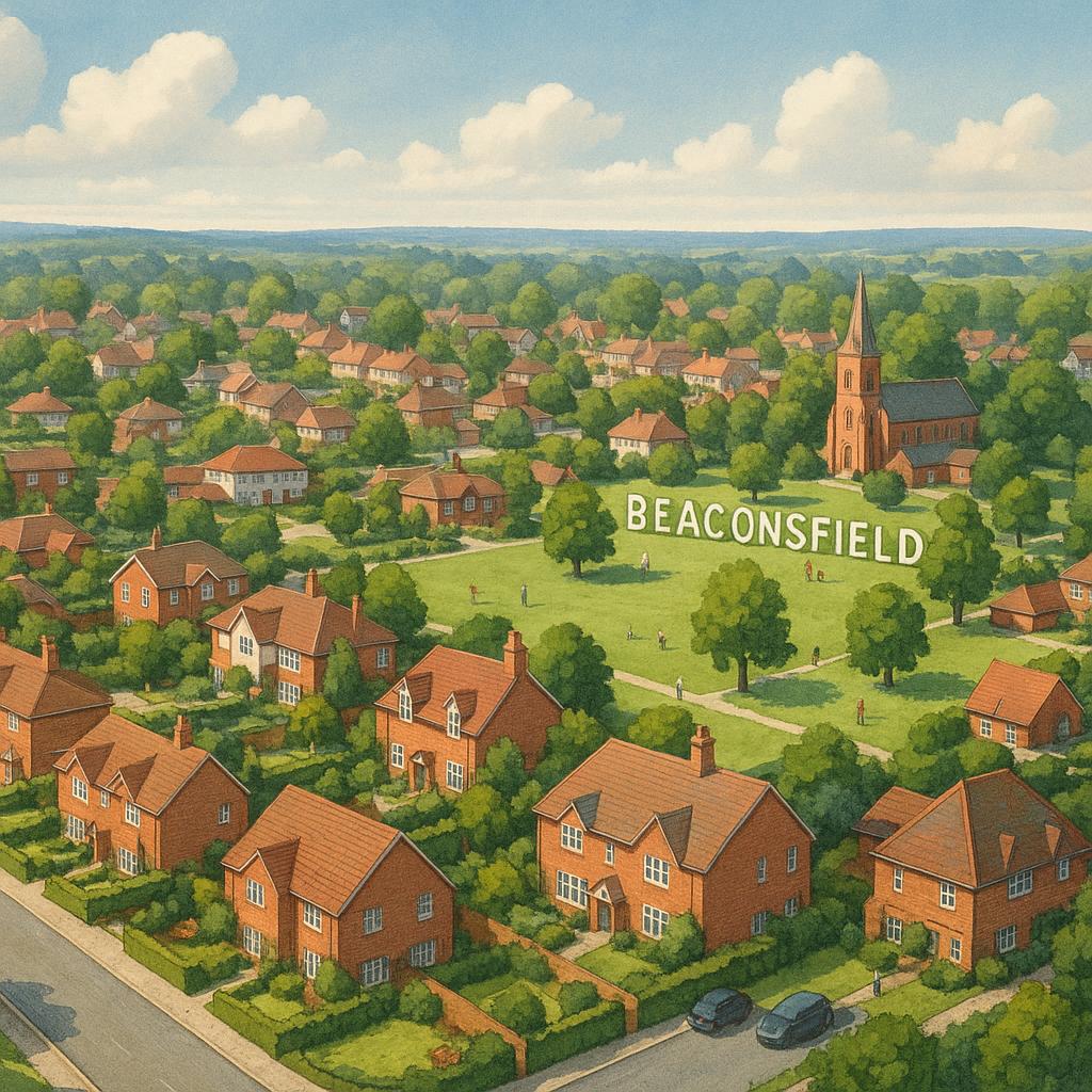 Scenic view of Beaconsfield suburb with trees and homes