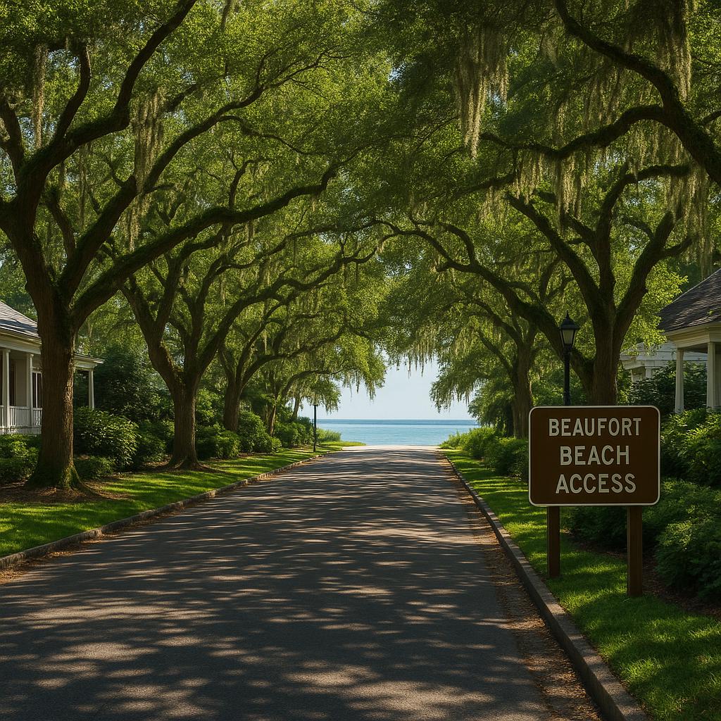 Scenic view of a leafy street in Beaufort, South Australia.