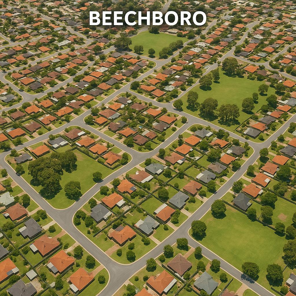 Aerial view of Beechboro, Western Australia