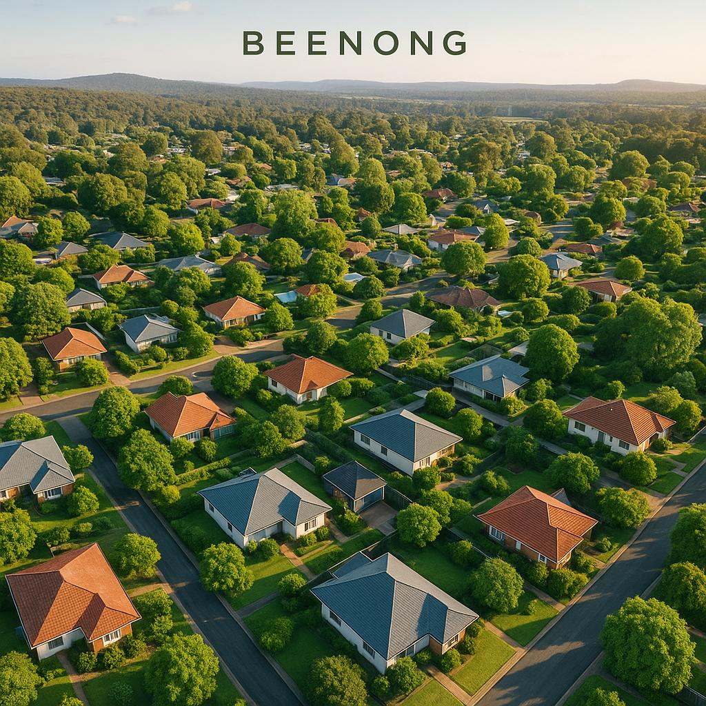 Aerial view of Beenong suburb in Western Australia