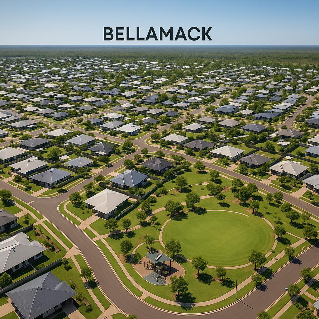 Aerial view of Bellamack suburb