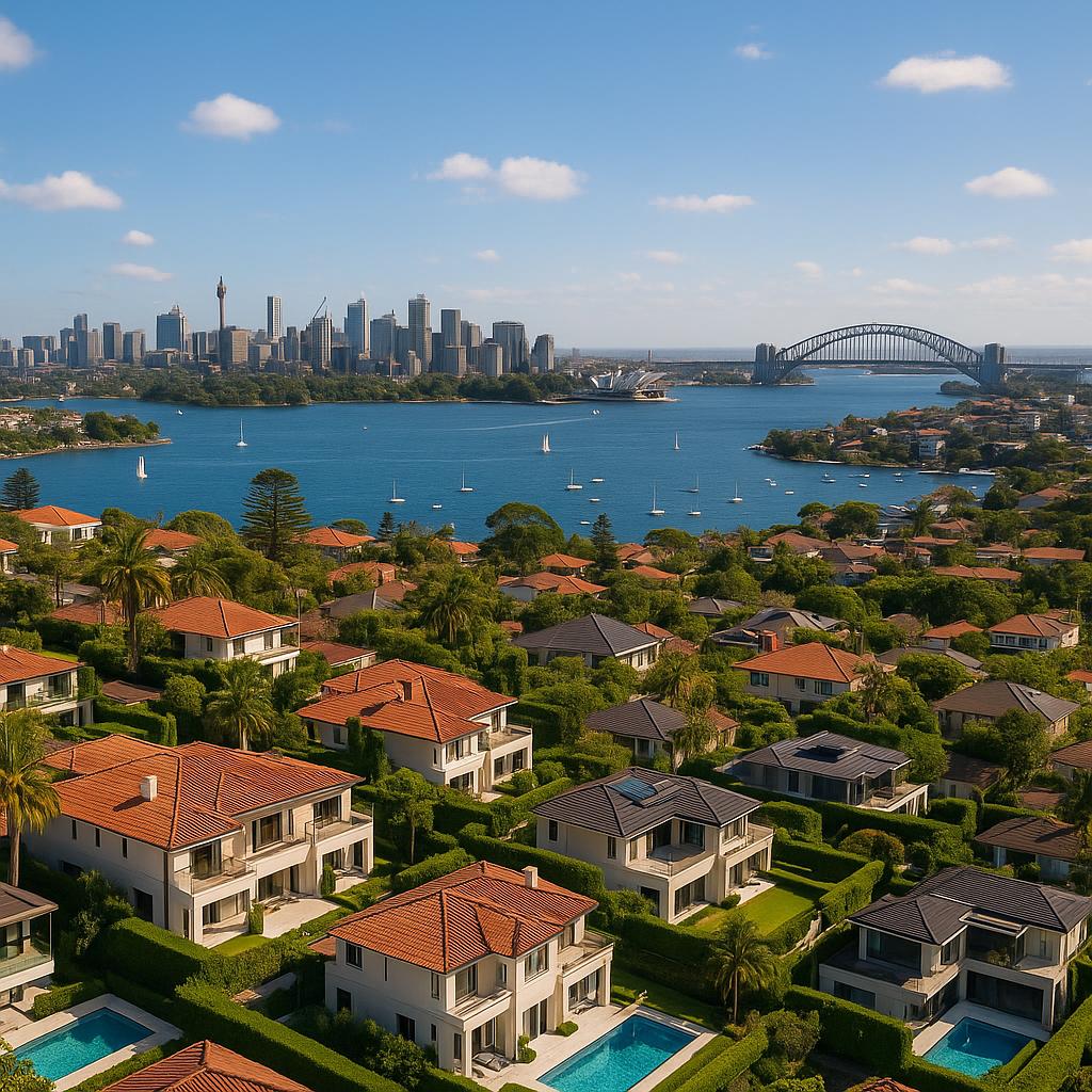 Luxury homes in Bellevue Hill with Sydney Harbour views