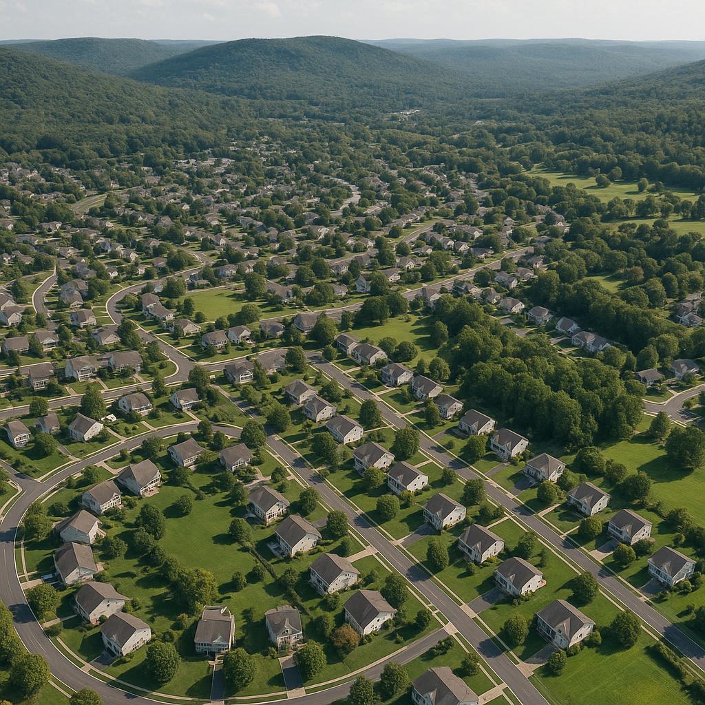 Aerial view of Berkshire Valley