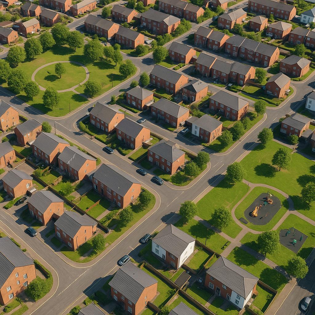 Aerial view of residential areas in Beswick, NT