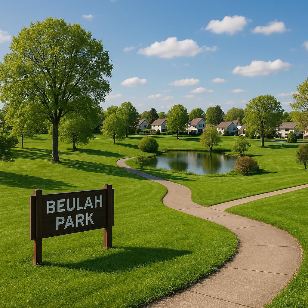 Scenic view of Beulah Park with greenery