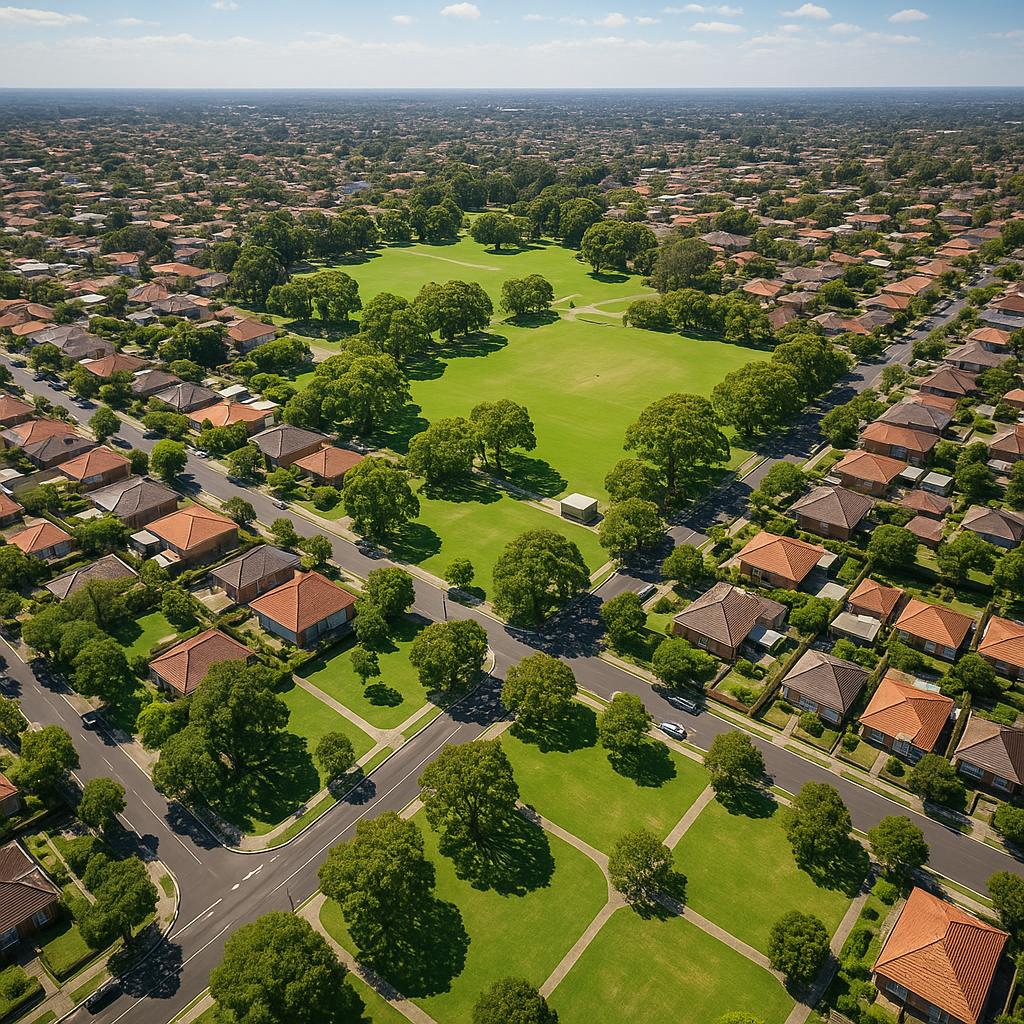 Aerial view of Bexley, New South Wales
