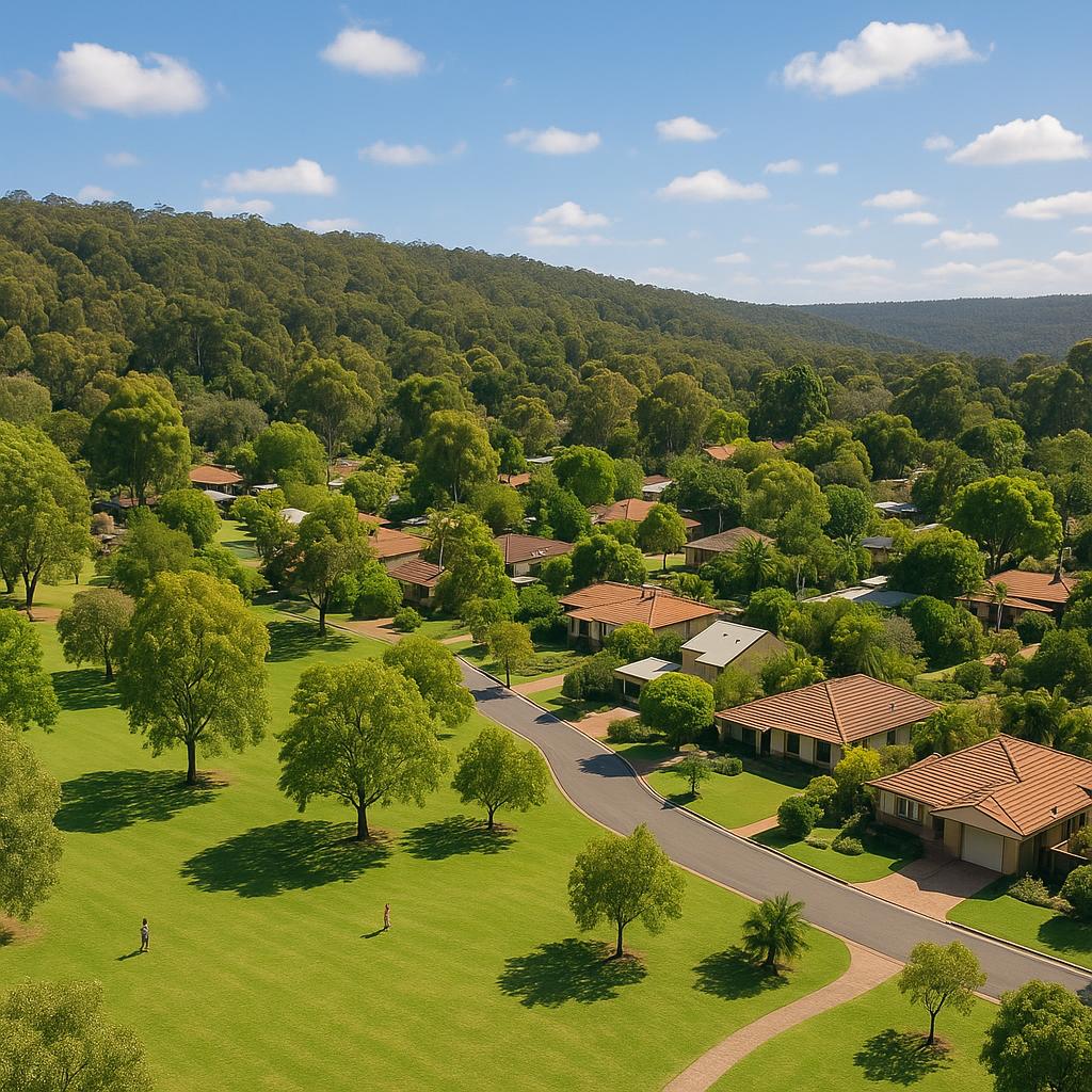 Bickley suburb with parks and homes