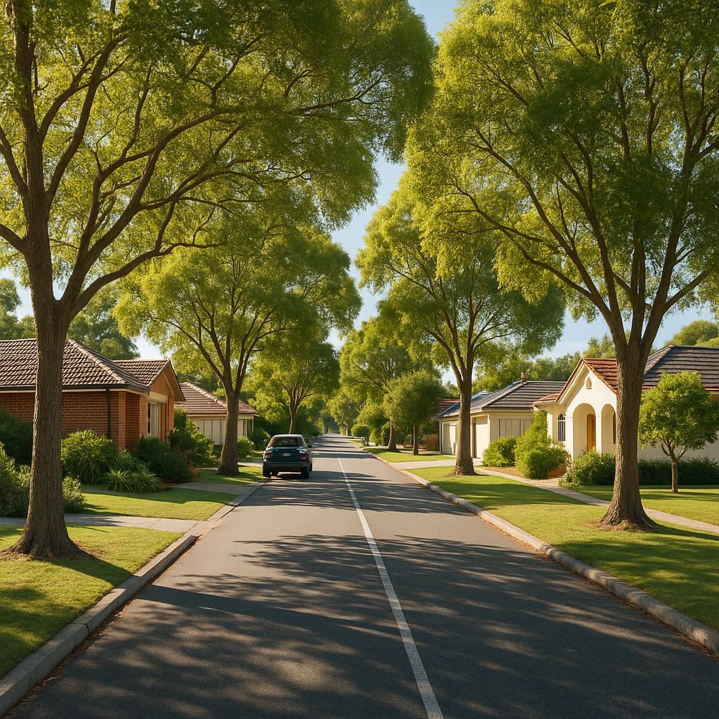 A family-friendly Bicton street with homes