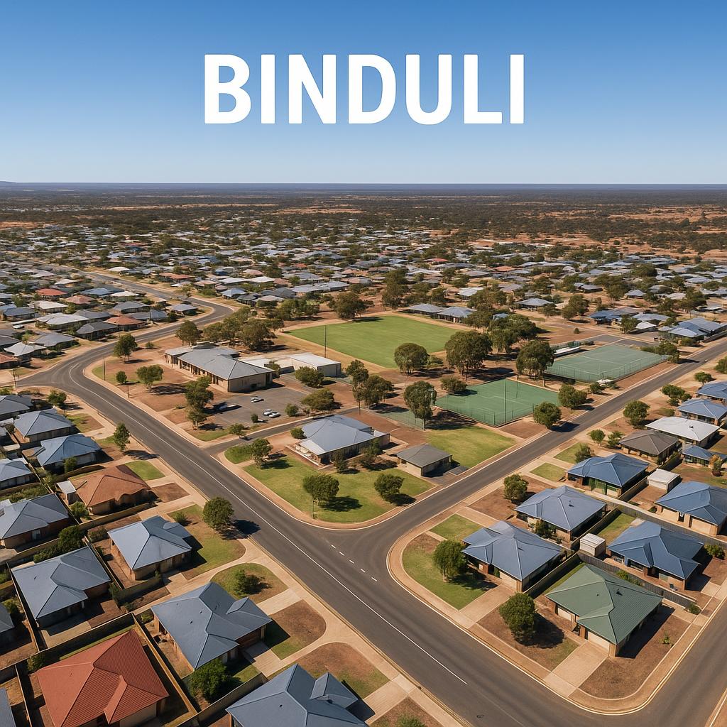 Binduli residential area aerial view