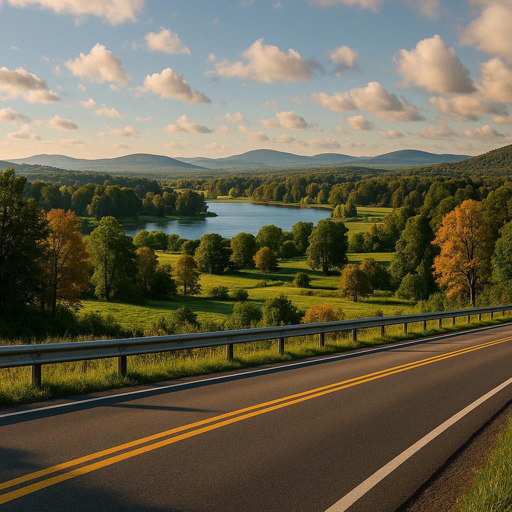 Beautiful landscapes of Birchmore showcasing nature and roads.